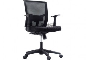 Cadeira-giratória-Diretor-Telada-BLM0226 D-Certificada-NR17-Preta-HS-Móveis